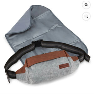 NEW Monbebe Baby Bag One Size Brown Gray 3-in-1 Everyday Belt Bag